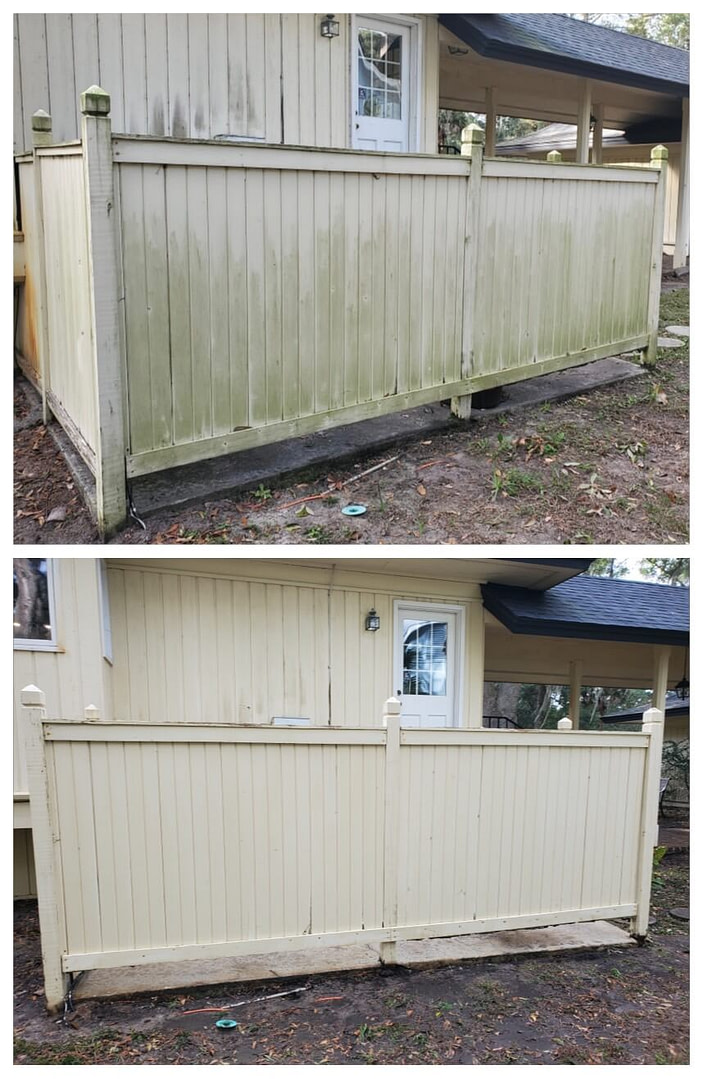 Yulee Fence Cleaning Green Algae