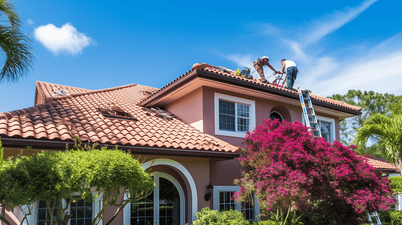 Roof Cleaning barrel tile in Fernandina Beach Florida